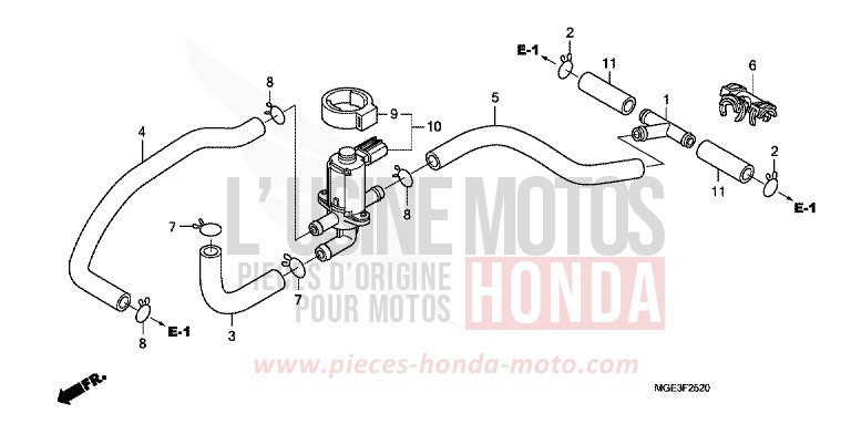 AIR INJECTION CONTROLVALVE for VFR1200F Dual Clutch CANDY TAHITIAN BLUE (PB215) from 2012